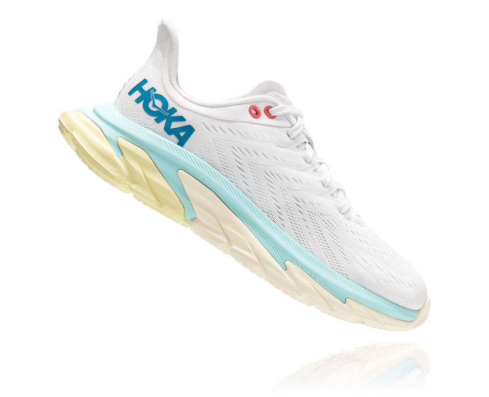 Hoka One One Clifton Edge Ženske Road Tekaški Čevlji Bela / Modra SI-586713Y